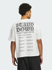 adidas White Anthony Edwards Stand Down T-Shirt - Image 2 of 5