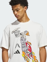 adidas White Anthony Edwards Stand Down T-Shirt - Image 3 of 5
