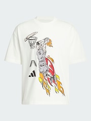 adidas White Anthony Edwards Stand Down T-Shirt - Image 5 of 5