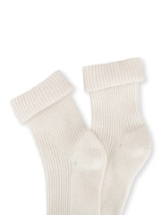 Totes Cream Cashmere Blend Bed Socks - Image 5 of 5