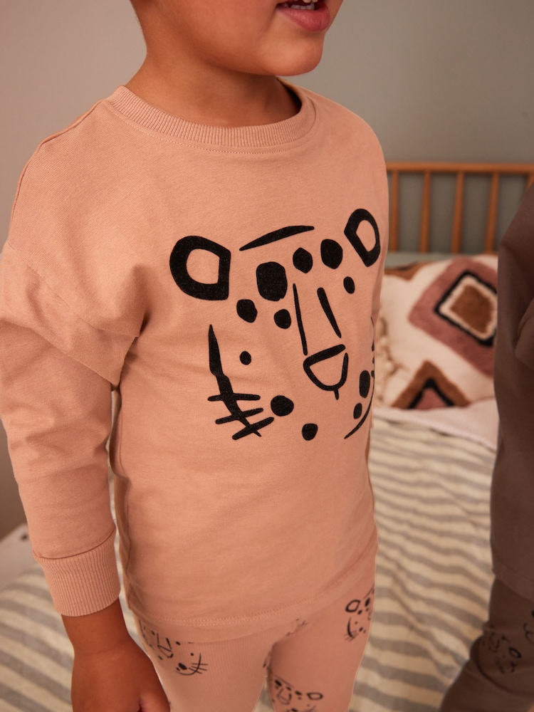 Multi Animal Ribbed Legging Snuggle Pyjamas 3 Pack (9mths-8yrs) - Image 5 of 11