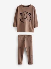 Multi Animal Ribbed Legging Snuggle Pyjamas 3 Pack (9mths-8yrs) - Image 7 of 11