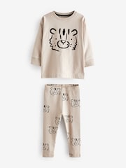 Multi Animal Ribbed Legging Snuggle Pyjamas 3 Pack (9mths-8yrs) - Image 8 of 11