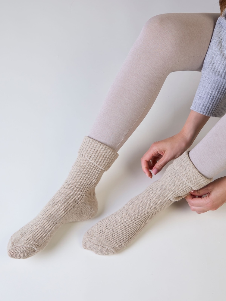 Totes Natural Cashmere Blend Bed Socks - Image 1 of 3
