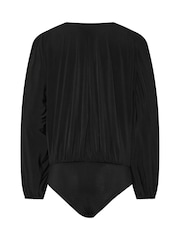 Long Tall Sally Black ITY Wrap Bodysuit - Image 6 of 6