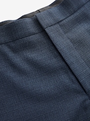 Bleu - Slim Fit (Slim Fit) - Pantalon de costume en laine texturée - Image 7 de 10