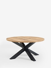 Dark Bronx Oak Effect Round Coffee Table - Image 5 of 6