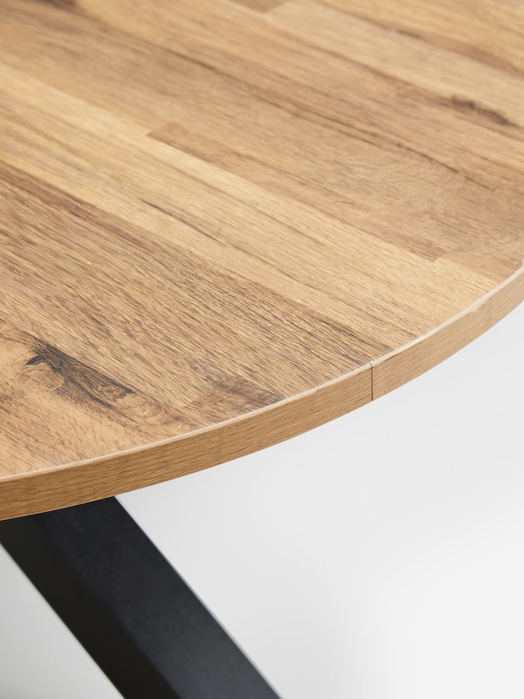 Dark Bronx Oak Effect Round Coffee Table - Image 6 of 6