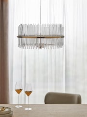 Lipsy Gold Pendant Round Glass Ceiling Light - Image 2 of 5
