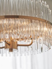 Lipsy Gold Pendant Round Glass Ceiling Light - Image 3 of 5