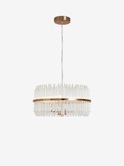 Lipsy Gold Pendant Round Glass Ceiling Light - Image 5 of 5