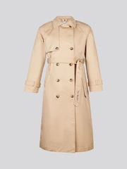 U.S. Polo Assn Cream Double Breasted Belted Trench Coat - Image 1 of 6