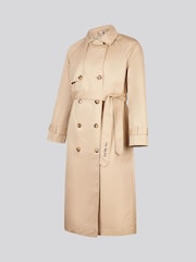 U.S. Polo Assn Cream Double Breasted Belted Trench Coat - Image 5 of 6