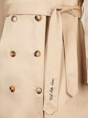 U.S. Polo Assn Cream Double Breasted Belted Trench Coat - Image 6 of 6
