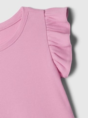 Rosa - Gap Rundhals-T-Shirt mit Rüschenärmeln (Neugeborene bis 5 Jahre) - Bild 3 von 3