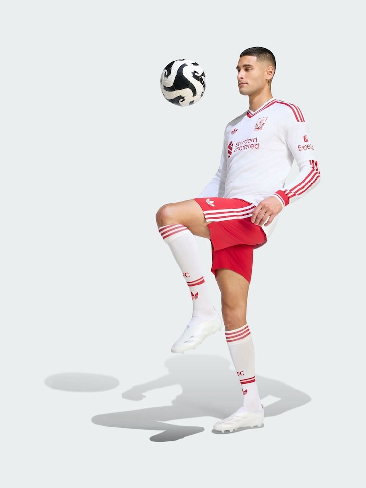 adidas White Originals Liverpool Fc 26/27 Away Authentic Longsleeve Football Shirt - Image 1 of 5 adidas White Originals Liverpool Fc 26/27 Away Authentic Longsleeve Football Shirt - Image 1 of 5