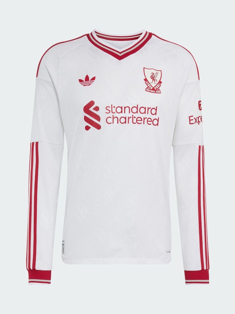 adidas White Originals Liverpool Fc 26/27 Away Authentic Longsleeve Football Shirt - Image 5 of 5 adidas White Originals Liverpool Fc 26/27 Away Authentic Longsleeve Football Shirt - Image 5 of 5