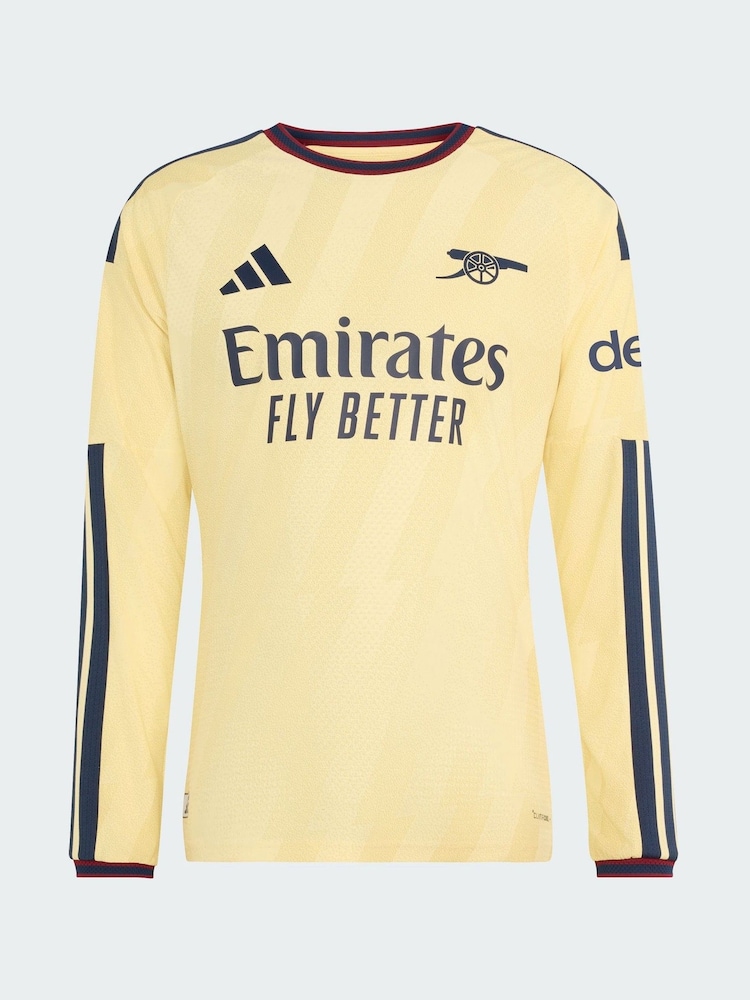 adidas Yellow Arsenal Fc 26/27 Third Authentic Long Sleeve Jersey - Image 5 of 5 adidas Yellow Arsenal Fc 26/27 Third Authentic Long Sleeve Jersey - Image 5 of 5