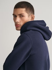 GANT Evening Blue Archive Shield Hoodie - Image 4 of 5