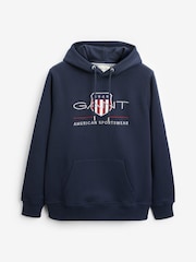 GANT Evening Blue Archive Shield Hoodie - Image 5 of 5
