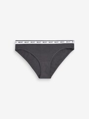 Pink/Purple Check Bikini Cotton Rich Logo Knickers 4 Pack - Image 3 of 10