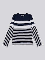 U.S. Polo Assn. Blue Engineered Stripe Long Sleeve Top - Image 1 of 2