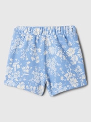 Gap Light Blue Floral Logo Graphic Pull On Baby Shorts (Newborn-5yrs) - Image 2 of 2
