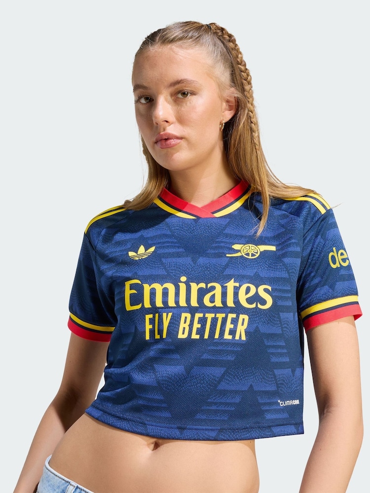 adidas Blue Originals Arsenal Fc 26/27 Away Cropped Jersey - Image 1 of 5 adidas Blue Originals Arsenal Fc 26/27 Away Cropped Jersey - Image 1 of 5