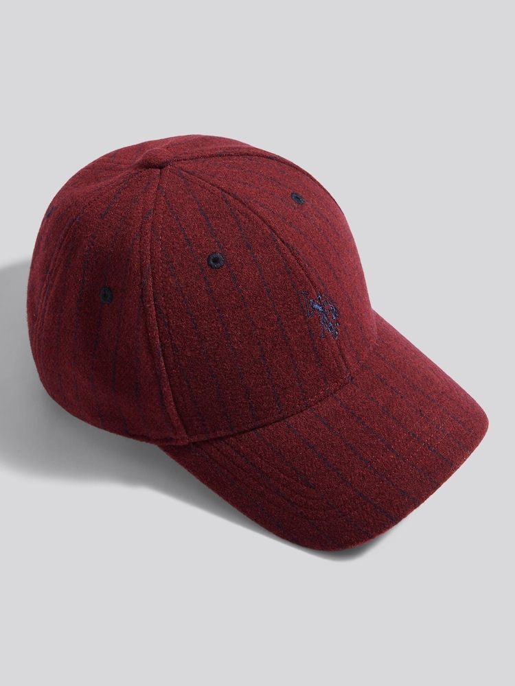 U.S. Polo Assn Red Wool Blend Double Horsemen Cap - Image 1 of 3 U.S. Polo Assn Red Wool Blend Double Horsemen Cap - Image 1 of 3