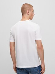 BOSS White/Black Logo Large Chest 100% Cotton T-Shirt - Image 2 of 4
