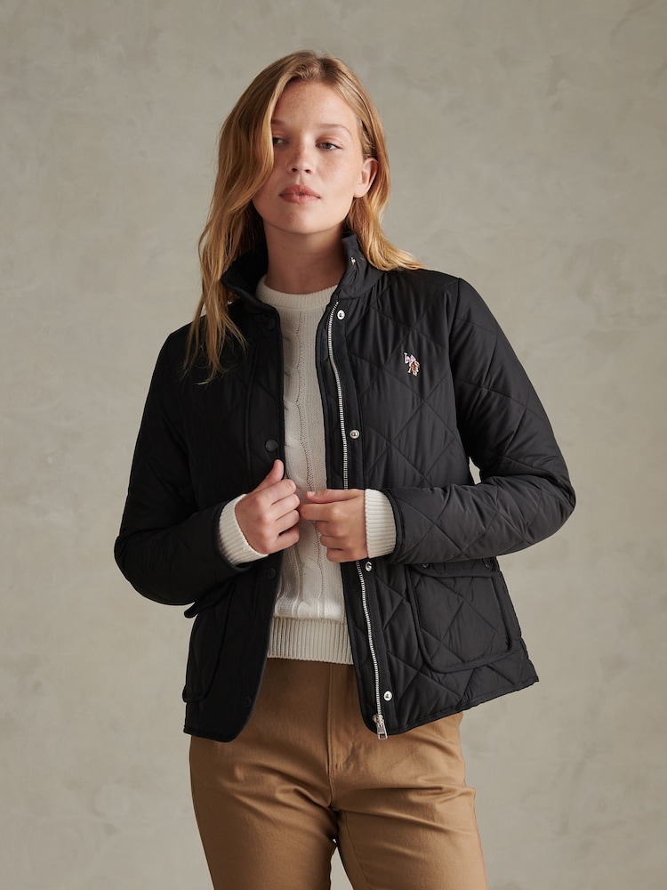 Svart - U.S. Polo Assn Diamantquiltad jacka - Bild 1 av 10