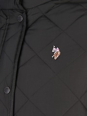 Svart - U.S. Polo Assn Diamantquiltad jacka - Bild 10 av 10