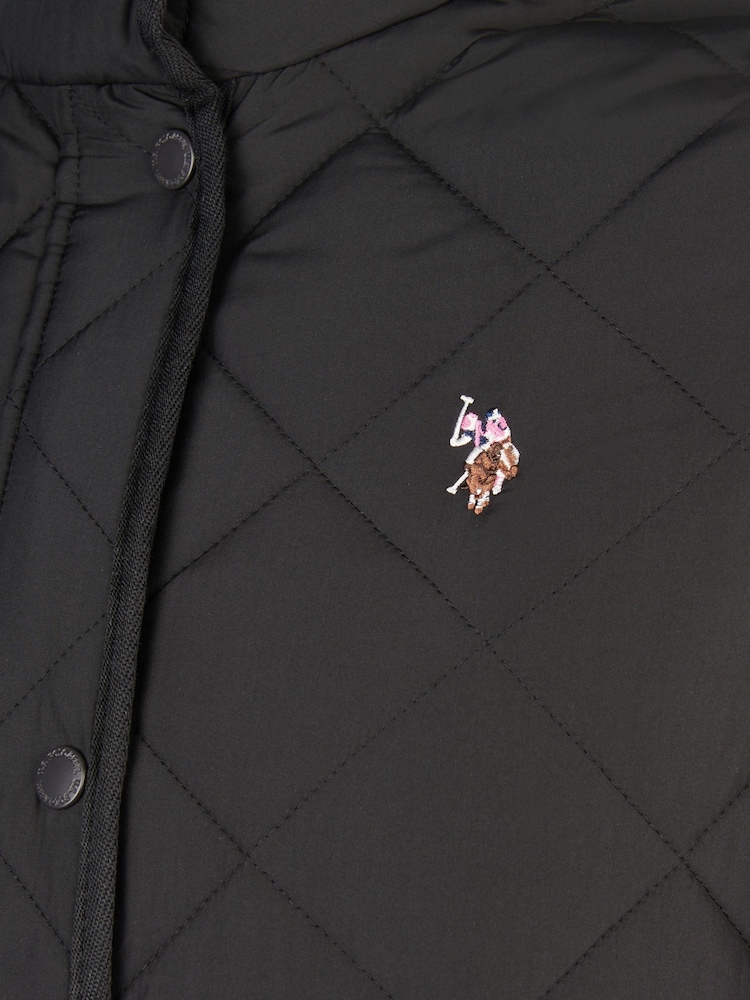 Svart - U.S. Polo Assn Diamantquiltad jacka - Bild 10 av 10