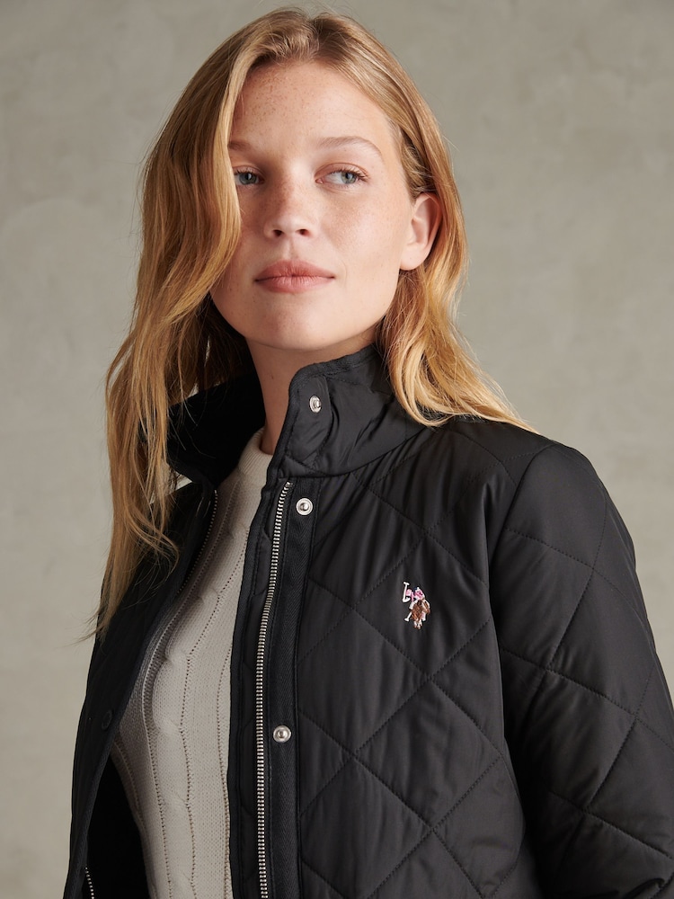 Svart - U.S. Polo Assn Diamantquiltad jacka - Bild 2 av 10