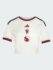 adidas Cream Manchester United 26/27 Third Jersey Crop Top - Image 5 of 5