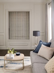 Silver Grey Ready Made Metallic Stripe Roman Blind - Image 2 of 7