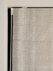 Silver Grey Ready Made Metallic Stripe Roman Blind - Image 5 of 7