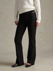 U.S. Polo Assn Black Pintuck Ponte Flare Leggings - Image 1 of 7