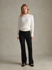 U.S. Polo Assn Black Pintuck Ponte Flare Leggings - Image 3 of 7