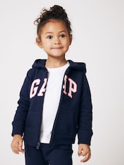 Gap Navy Blue Logo Arch Baby Zip Through Hoodie (Newborn-5yrs) - Image 2 of 9