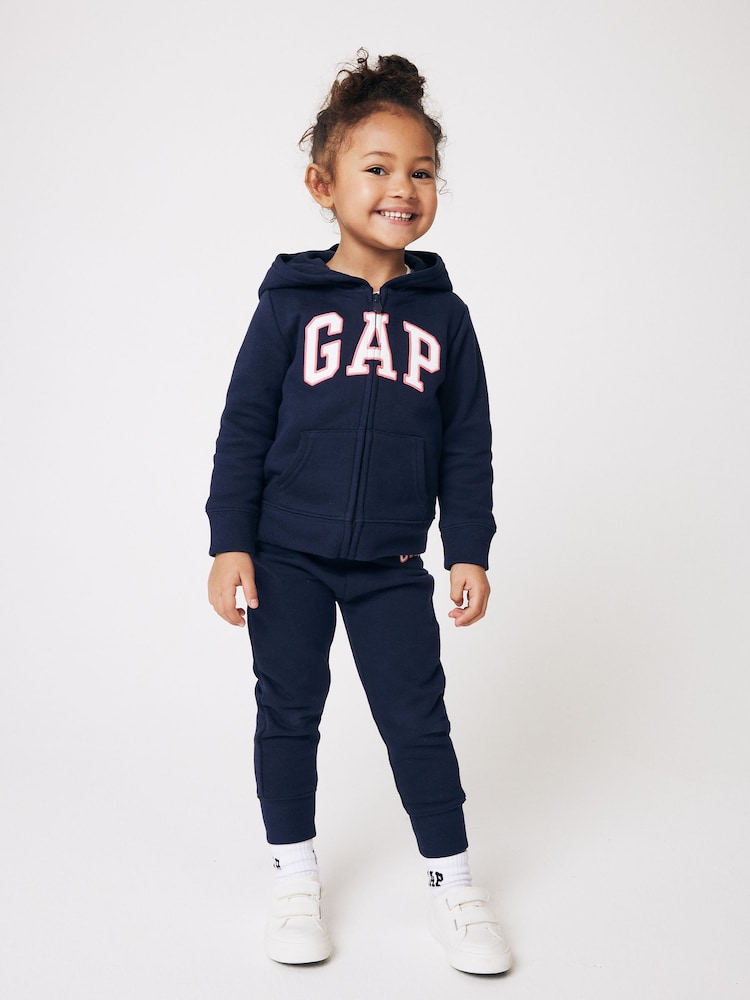 Gap Navy Blue Logo Arch Baby Zip Through Hoodie (Newborn-5yrs) - Image 3 of 9