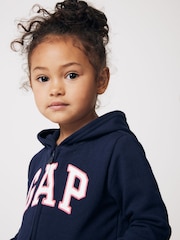 Gap Navy Blue Logo Arch Baby Zip Through Hoodie (Newborn-5yrs) - Image 5 of 9