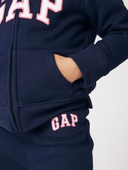Gap Navy Blue Logo Arch Baby Zip Through Hoodie (Newborn-5yrs) - Image 6 of 9