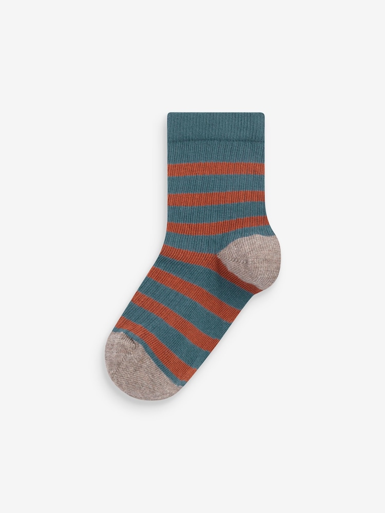 Brown Animal Stripe Cotton Rich Socks 7 Pack - Image 2 of 8