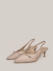 Hobbs Gold Serena Slingback Shoes - Image 2 of 4