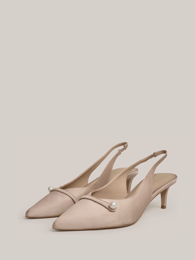 Hobbs Gold Serena Slingback Shoes - Image 2 of 4