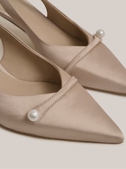 Hobbs Gold Serena Slingback Shoes - Image 3 of 4