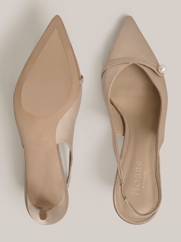 Hobbs Gold Serena Slingback Shoes - Image 4 of 4