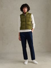 U.S. Polo Assn. Green Womens Lightweight Puffer Gilet - Image 3 of 11