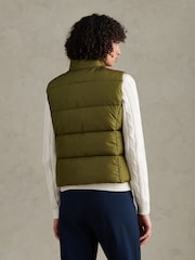 U.S. Polo Assn. Green Womens Lightweight Puffer Gilet - Image 4 of 11